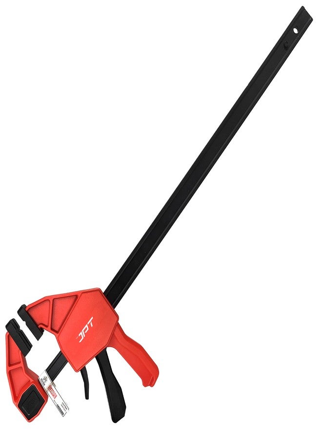 JPT مشابك JPT فائقة التحمل بطول 45 بوصة مع آلية تثبيت سريعة | نطاق تثبيت 900 مم | مشابك خشبية بيد واحدة مع زناد تحرير سريع | مجموعة مشابك على شكل حرف F | قوة تحمل 155 رطلاً | أعمال النجارة، النجارة اليدوية، الأعمال اليدوية - Image 1